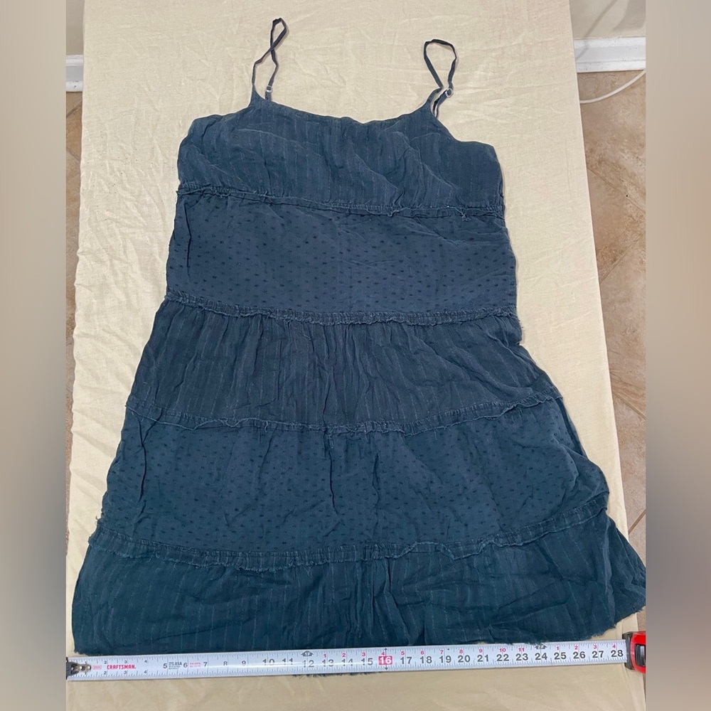 SO Black  XL Tiered Polka Dot Sleeveless Sundress Adjustable Straps